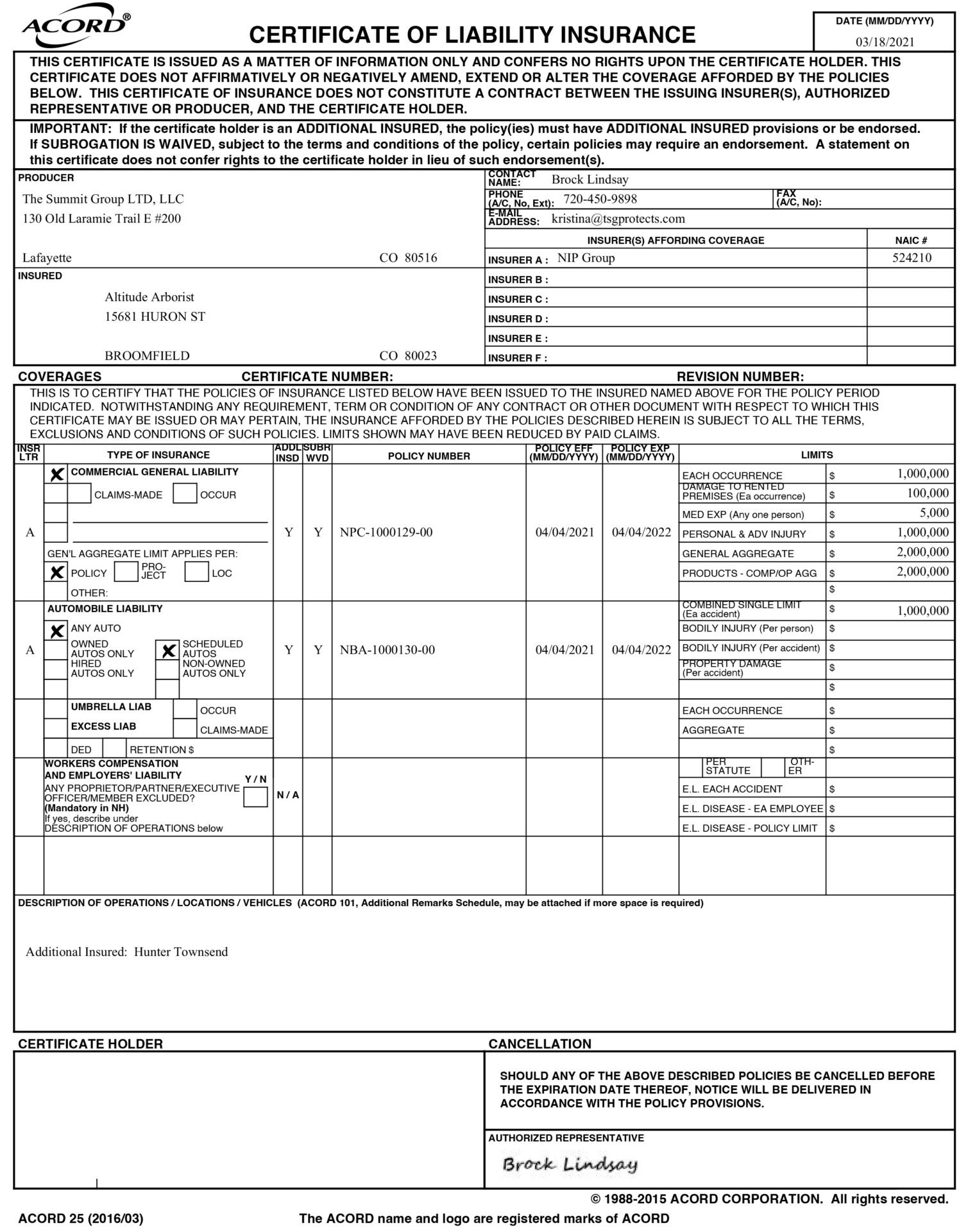 Licenses & Credentials – Altitude Arborist, LLC